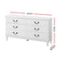 Artiss Chest of Drawers Dresser Table Lowboy Storage Cabinet White KUBI Bedroom