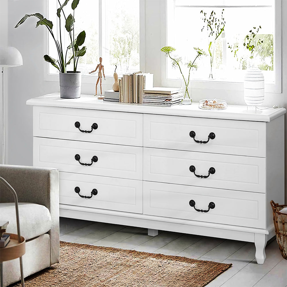 Artiss Chest of Drawers Dresser Table Lowboy Storage Cabinet White KUBI Bedroom