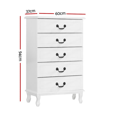 Artiss Chest of Drawers Tallboy Dresser Table Bedside Storage Cabinet Bedroom