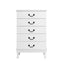 Artiss 5 Chest of Drawers - KUBI White
