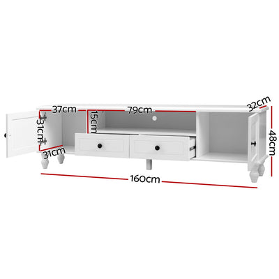 Artiss TV Cabinet Entertainment Unit Stand French Provincial Storage 160cm KUBI