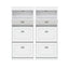 Artiss 2x Shoe Cabinet Storage Organiser 3 Flip Drawer White