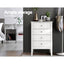 Artiss 4 Chest of Drawers Tallboy Storage Cabinet Bedside Table Dresser White