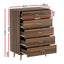 Artiss 5 Chest of Drawers - MIRI Walnut