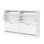 Artiss 2x Shoe Cabinet Storage Organiser 2 Flip Drawer White