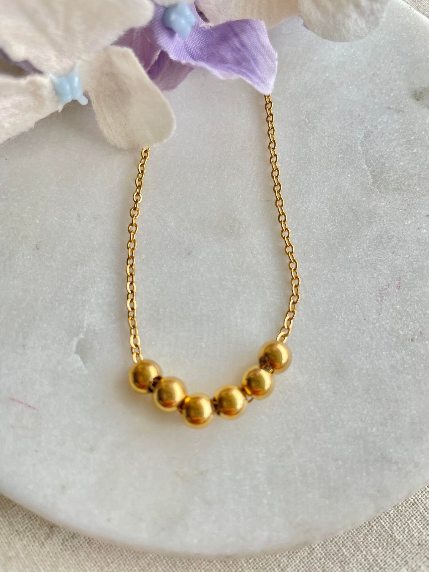 Floating with me gold necklace – Tarnish Proof Jewellery