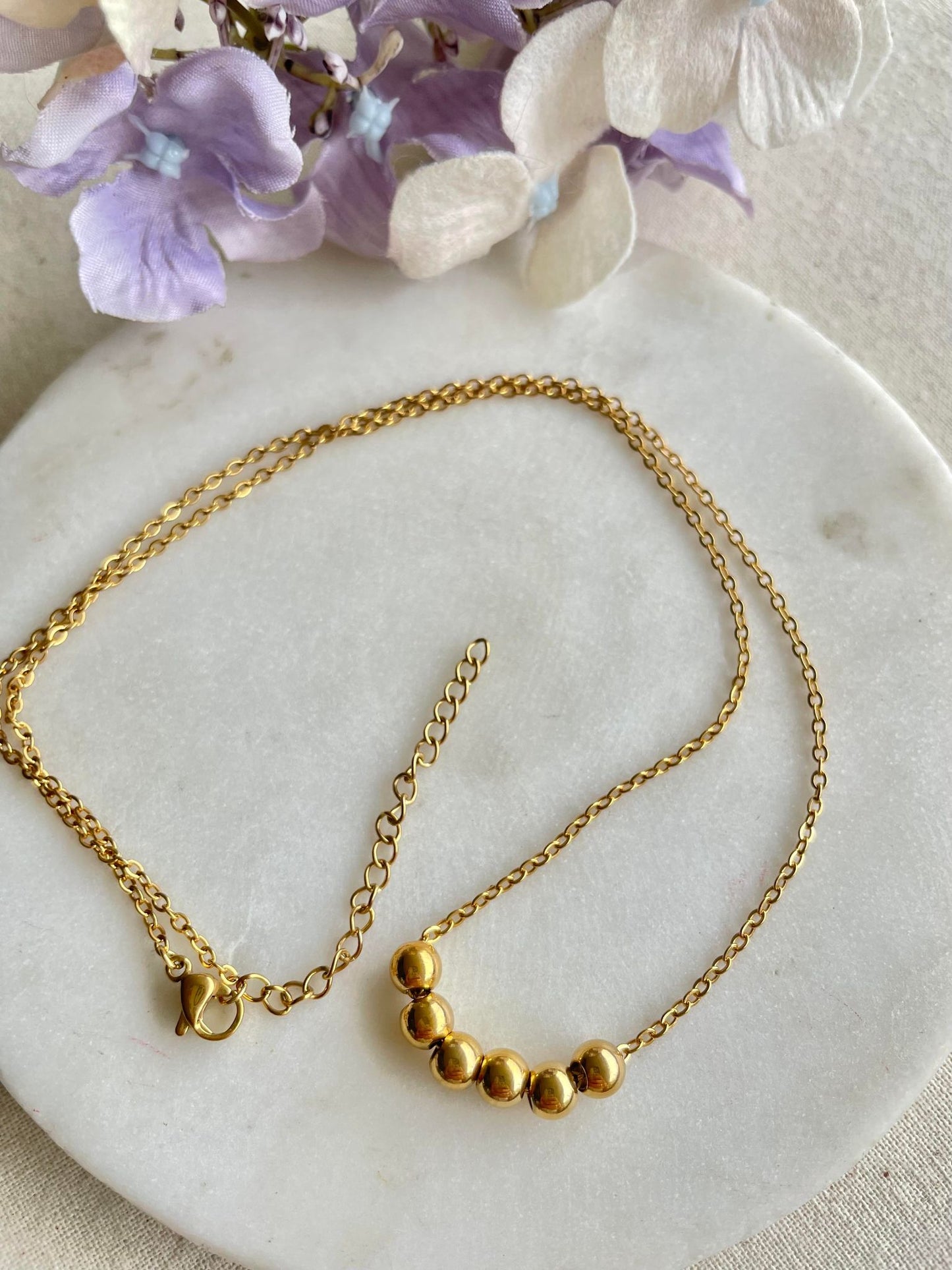 Floating with me gold necklace – Tarnish Proof Jewellery