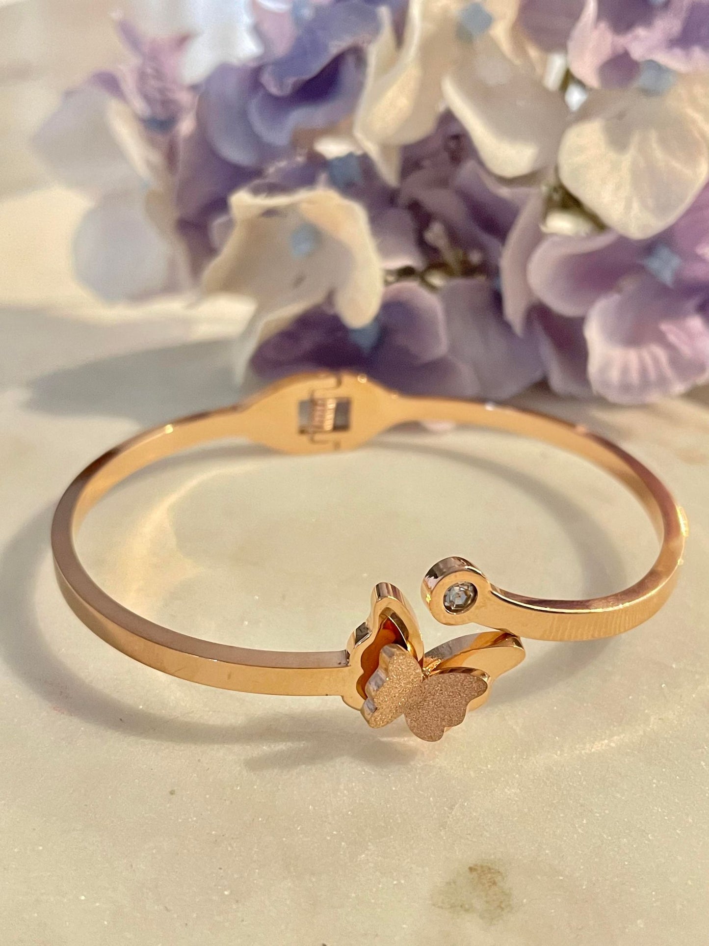 Fly with me butterfly bracelet - rose gold – Tarnish Proof Jewellery