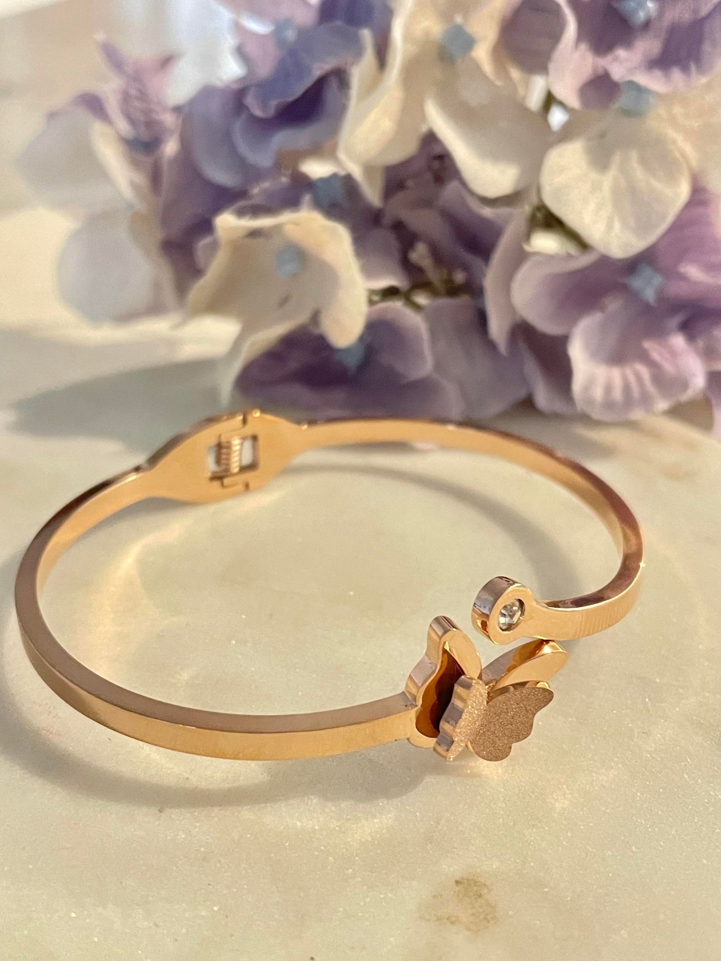 Fly with me butterfly bracelet - rose gold – Tarnish Proof Jewellery