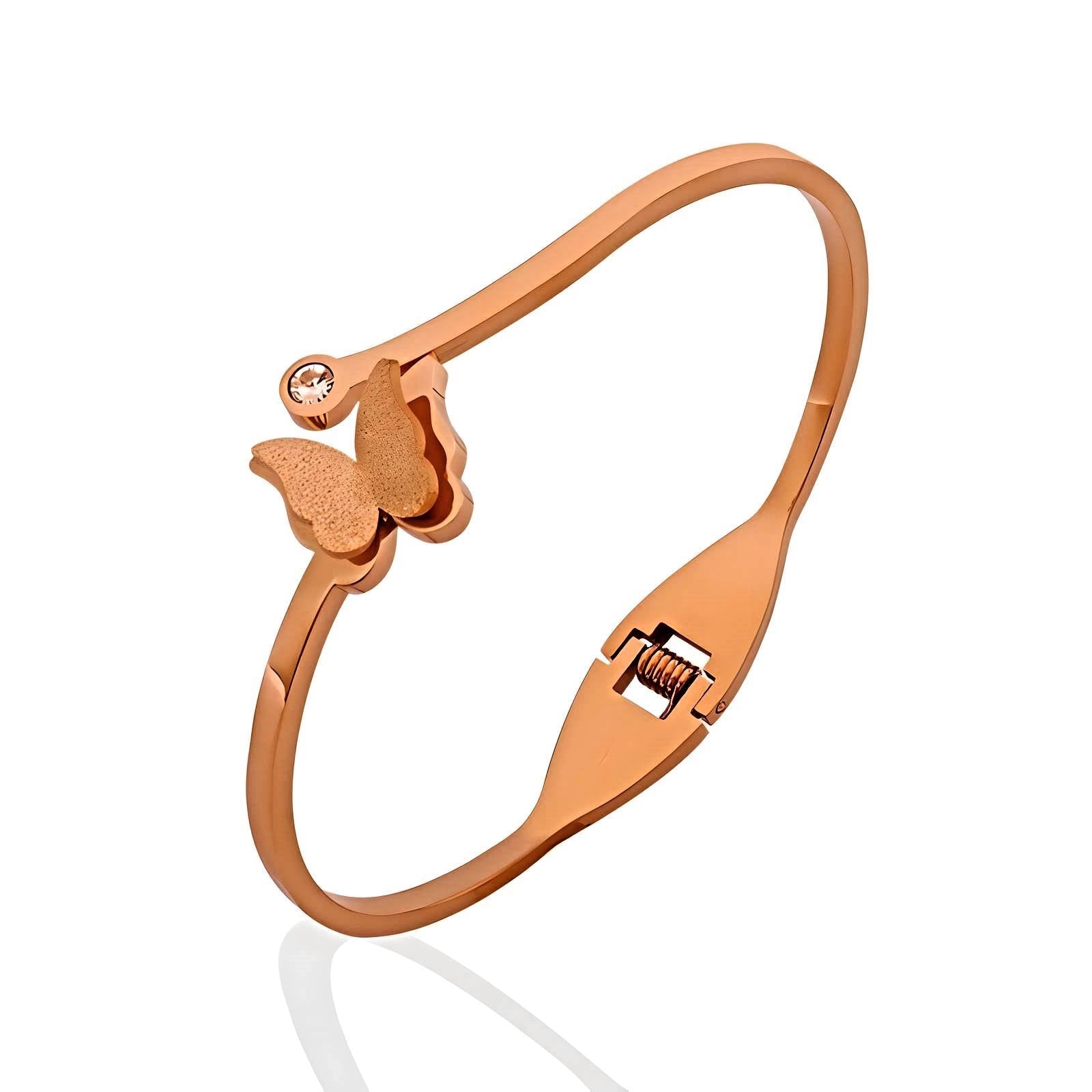 Fly with me butterfly bracelet - rose gold – Tarnish Proof Jewellery