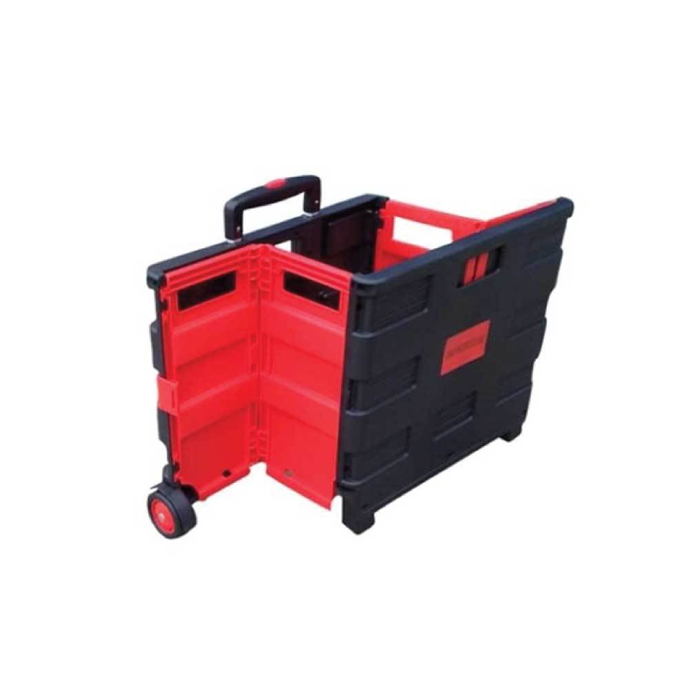 Foldable Shopping Cart Sizes - Portable Collapsible Wheeled Folding Trolley Crate