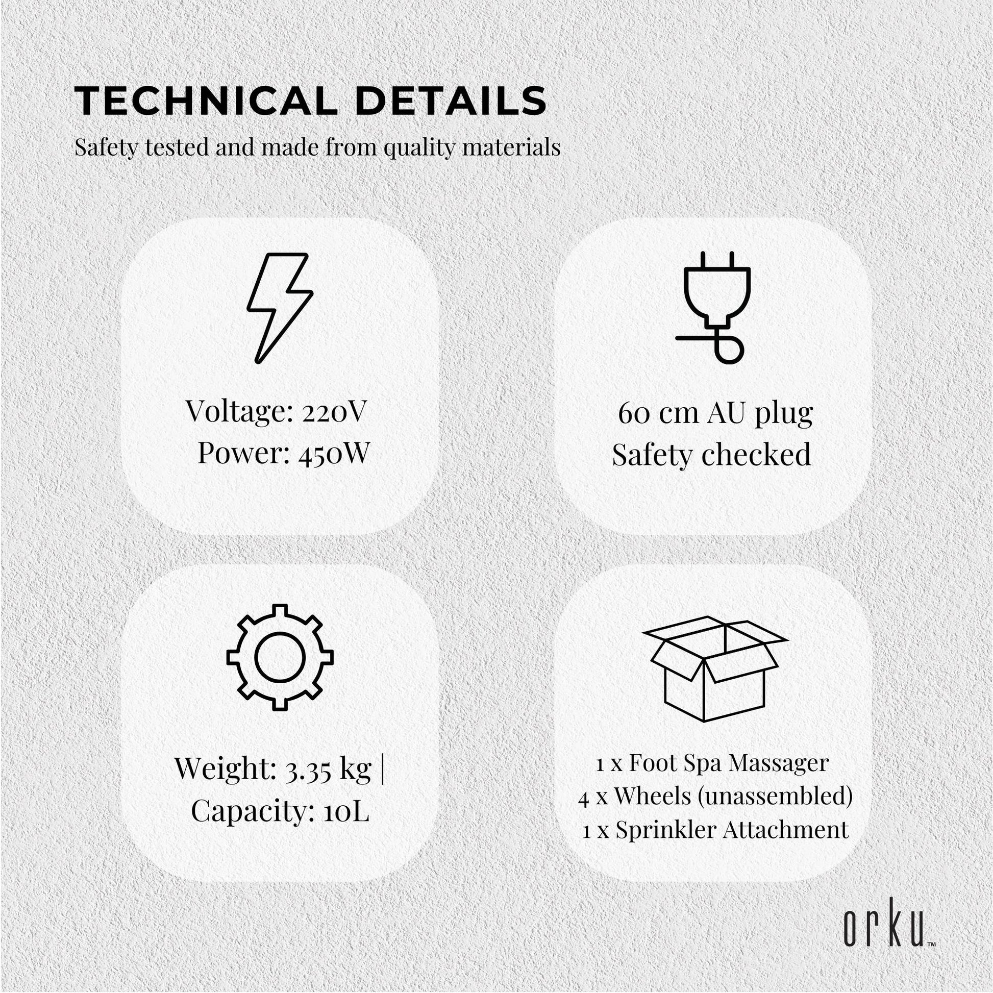 Foot Spa Automatic Water Heating Massager - Electric Pedicure Bath