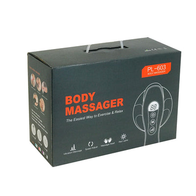 Full Body Vibration Handheld Massager - 4 Massage Heads Neck Shoulders Back Legs
