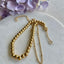 Full gold ball double chain bracelet – Tarnish Proof Jewellery