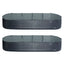 2x Green Fingers Raised Garden Bed 320X80X42cm Oval Planter Box Container Galvanised