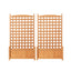 Green Fingers 2X Garden Bed Wooden 64x35x115cm Planter Raised Box Container Trellis