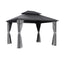 Instahut Gazebo 3x3.65m Canopy Outdoor Steel Frame Patio Tent Curtains Marquee Grey