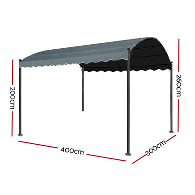 Instahut Gazebo 4x3m Party Marquee Outdoor Wedding Event Tent Iron Art Gazebos