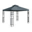 Instahut Gazebo 3x3m Party Marquee Outdoor Wedding Event Tent Iron Art Canopy Grey