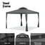 Instahut Gazebo Marquee 3m Outdoor Event Tent Camping Party Mesh Wall Canopy Grey