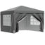 Instahut Gazebo 3x3 Pop Up Marquee Folding Tent Wedding Gazebos Camping Outdoor Shade Canopy Gray