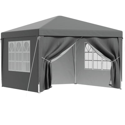 Instahut Gazebo 3x3 Pop Up Marquee Folding Tent Wedding Gazebos Camping Outdoor Shade Canopy Gray