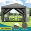 Instahut Gazebo 3x3 Pop Up Marquee Folding Tent Wedding Gazebos Camping Outdoor Shade Canopy Gray