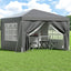 Instahut Gazebo 3x3 Pop Up Marquee Folding Tent Wedding Gazebos Camping Outdoor Shade Canopy Gray