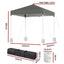 Instahut Gazebo 2x2m Outdoor Patio Garden Marquee Shade w/ Base Pods Grey