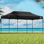 Instahut Gazebo Pop Up Marquee 3x6m Outdoor Tent Folding Wedding Gazebos Black