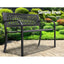 Gardeon Steel Modern Garden Bench - Black