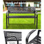 Gardeon Steel Modern Garden Bench - Black