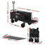 Gardeon Folding Camping Wagon Heavy Duty Utility Cart with Tailgate Table 150L