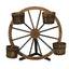 Gardeon Garden Ornaments Decor Wooden Wagon Wheel Rustic Outdoor Planter flower