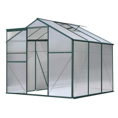 Greenfingers Greenhouse Aluminum Green House Garden Shed Polycarbonate 1.9x1.9M