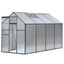 Greenfingers Aluminum Greenhouse Green House Garden Shed Polycarbonate 2.52x1.9M