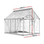 Green Fingers Greenhouse 2.48x1.89x2M Aluminium Polycarbonate Green House Garden Shed