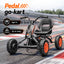 Rigo Pedal Go Kart Kids with Plastic Wheels Forward Reverse Black 84cm