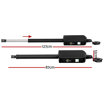 Lockmaster Dual Swing Gate Opener 40W Full Solar Power 600KG 10M