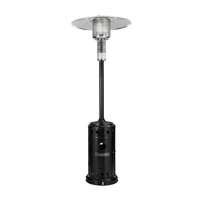 Devanti Portable Gas Patio Heater - Black and Silver