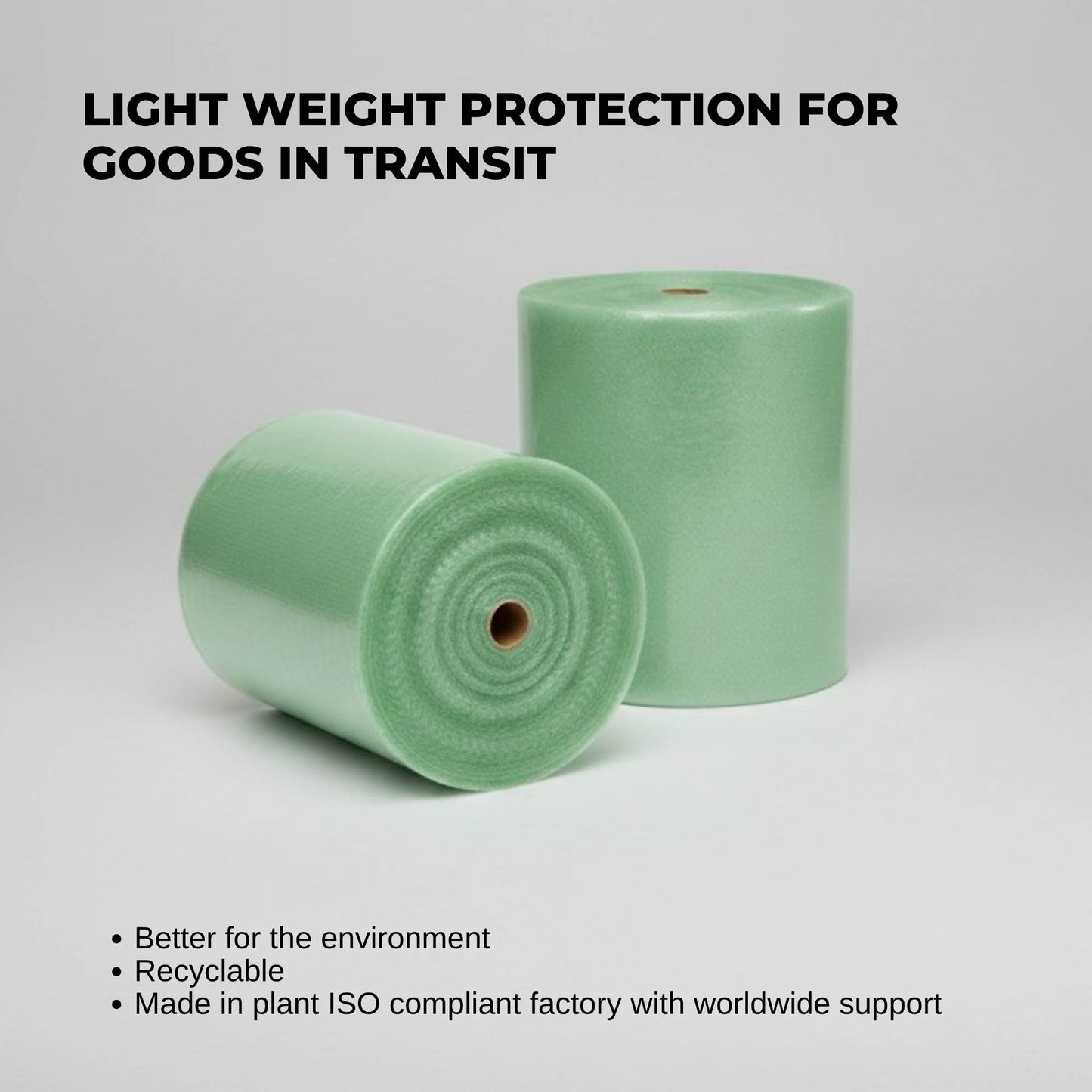 100m x 375mm Bubble Cushioning Wrap Biodegradable Eco Green Protective Packaging