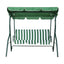 Gardeon Outdoor Swing Chair Garden Bench Furniture Canopy 3 Seater White Green