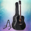 ALPHA 41 Inch Wooden Acoustic Guitar with Accessories set Black