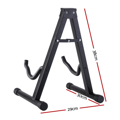 ALPHA Folding Acoustic Guitar Stand Bass Floor Rack Holder Accessories Pack