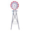 Gardeon Garden Windmill Metal Weather Station with Rain Gauge 182cm Silver