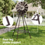 Gardeon Garden Windmill Metal Outdoor Yard Decor 160cm Bronze