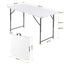 Gardeon 123cm Folding Table Portable Fold-in-Half with Handle Camping Picnic Adjustable Height