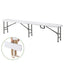 Gardeon 180cm Folding Garden Bench Portable Trestle Seat HDPE Fold In Half White