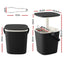 Gardeon 2-in-1 Outdoor Bar Table Portable Wine Cooler 15L Ice Bucket Tong Black