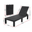 Gardeon 2X Foldable Sun Lounges Outdoor Recliner Patio Beach Chair Slatted Black